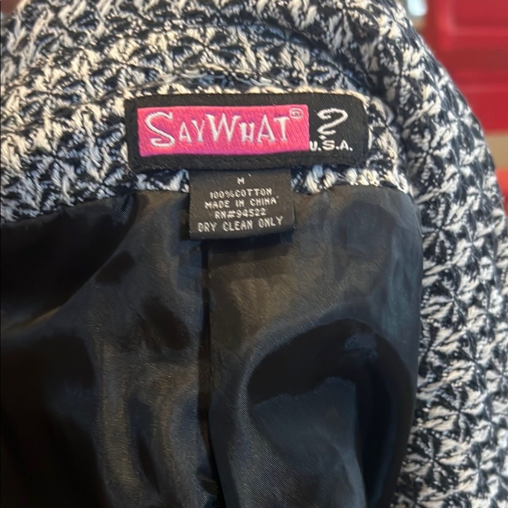 Say What? Monochrome Patterned Jacket